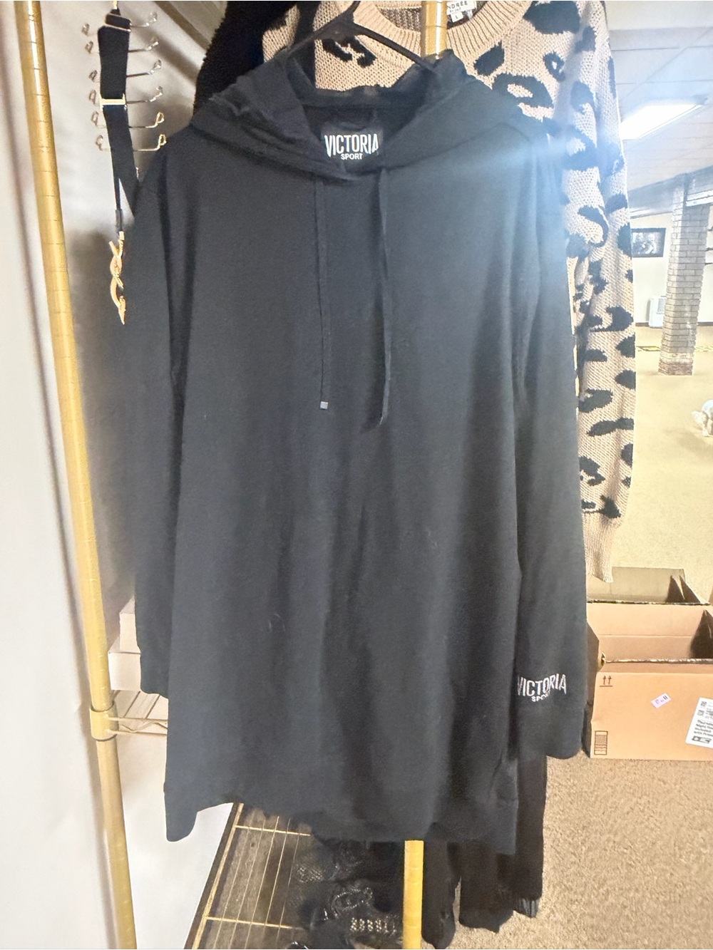 Victoria Sport Black Hooded Sweatshirt